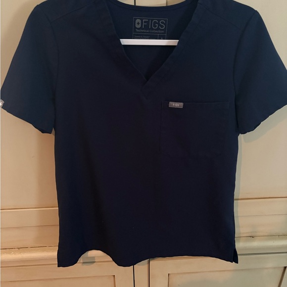 Figs navy blue V-neck scrub top women’s - Picture 1 of 3